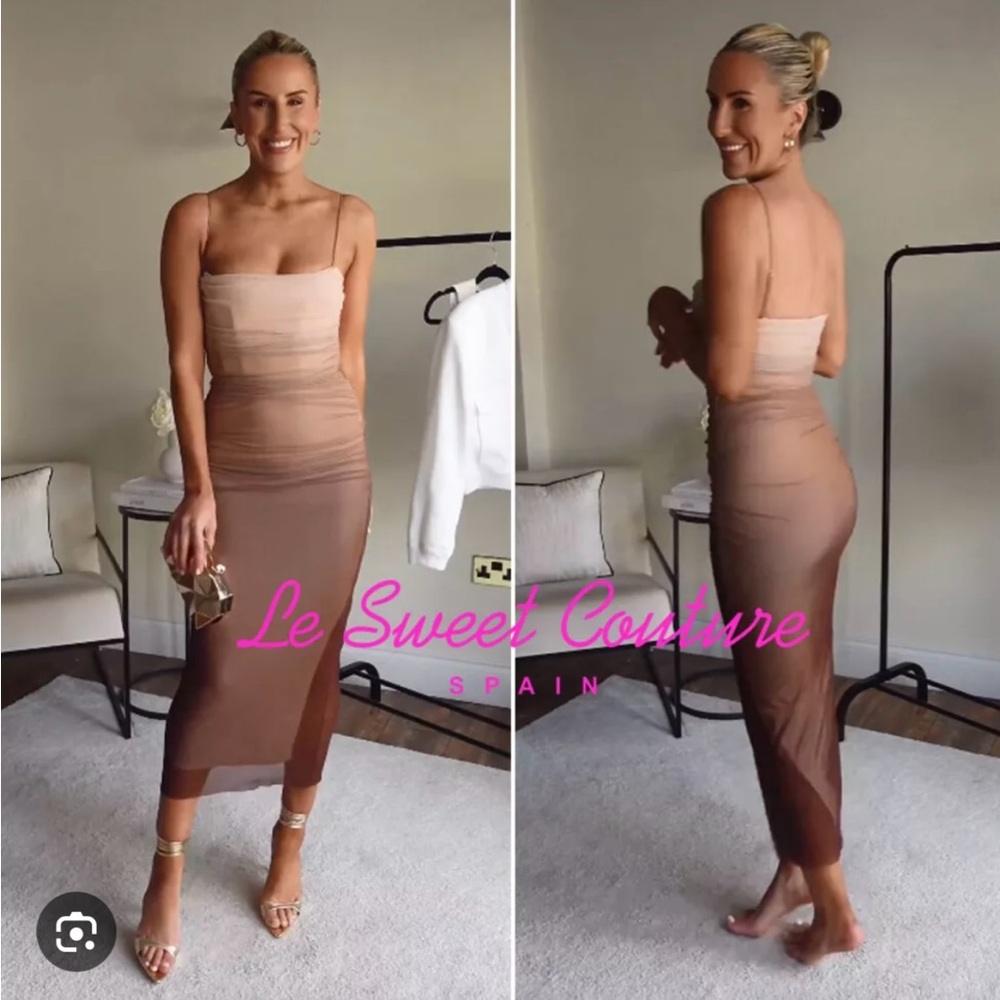 Zara Ruched tulle dress size medium